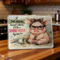 Funny Pig Kitchen Decor Sign – Sarcastic Swearing Quote – Farmhouse Humor Gift