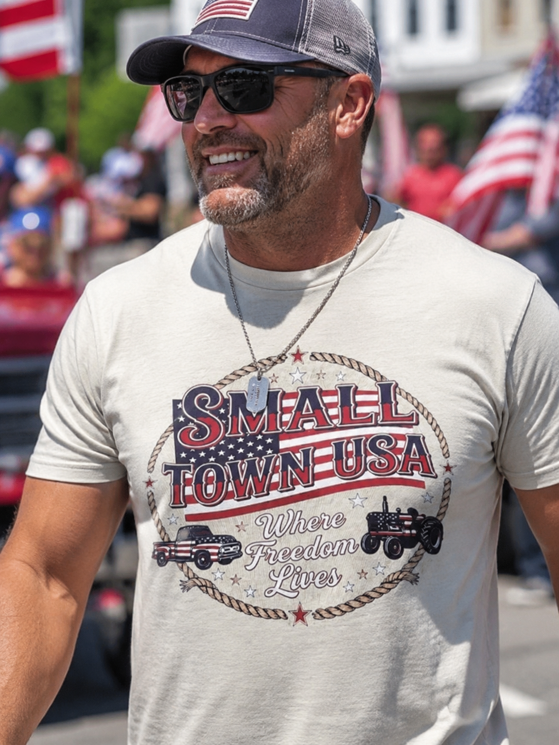 Small Town USA – Where Freedom Lives Tee